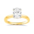 2 CT Oval Lab Grown Diamond Solitaire Engagement Ring