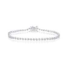Load image into Gallery viewer, Sterling Silver, 3mm Tennis Diamond Bracelet
