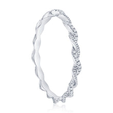 Load image into Gallery viewer, Sterling Silver Diamond Stackable
