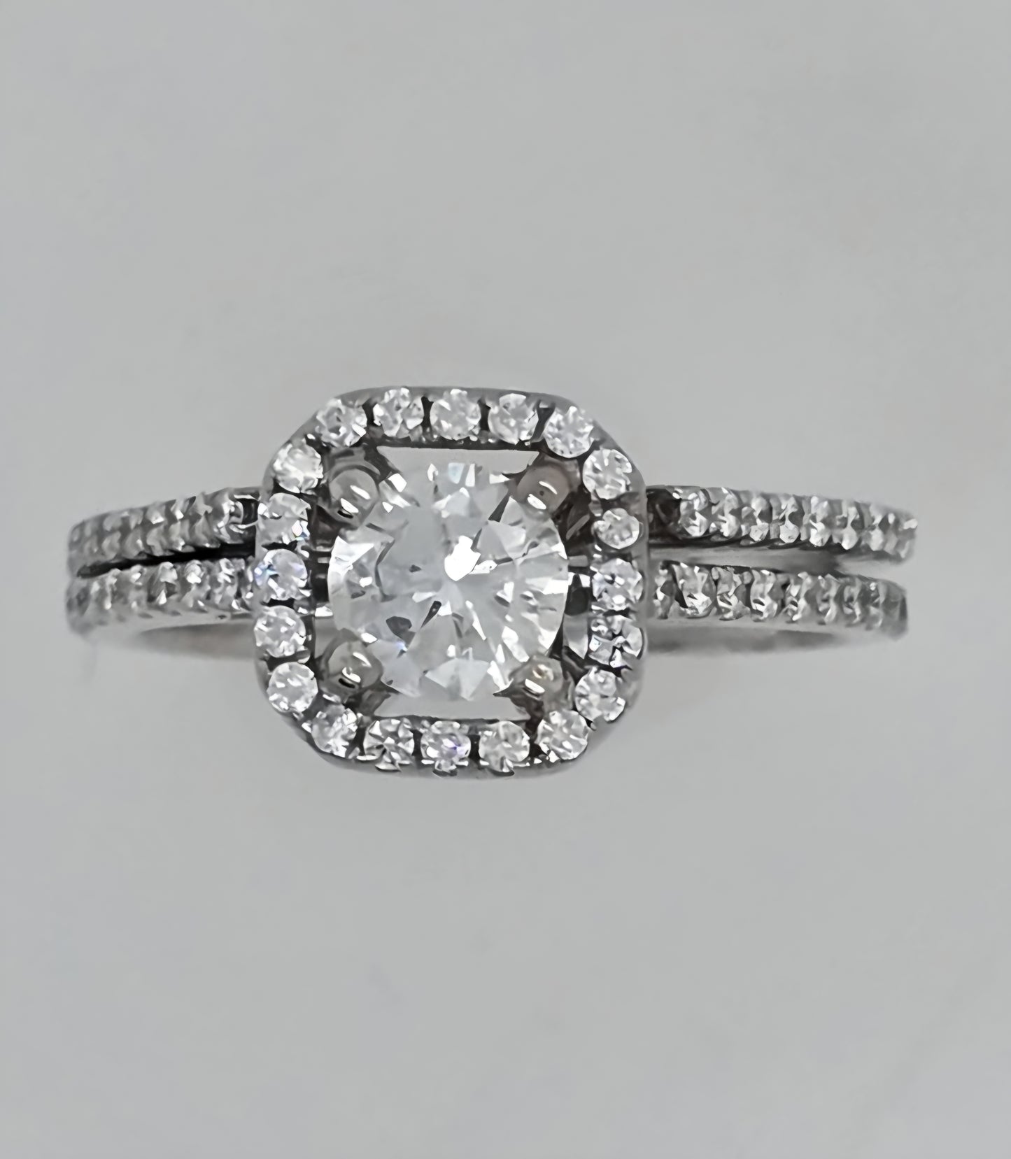 Classic Halo Diamond Wedding Set