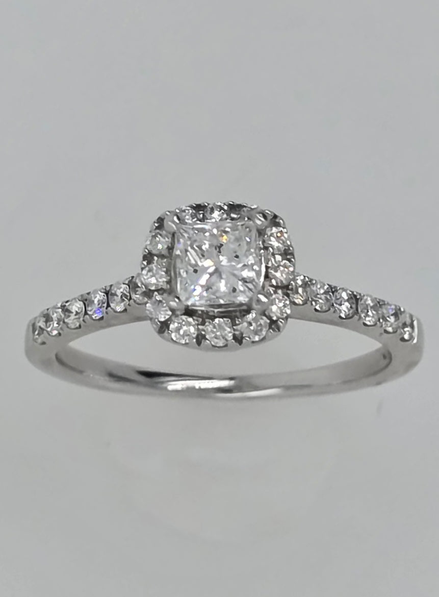Tesori Princess Halo Diamond Engagement Ring
