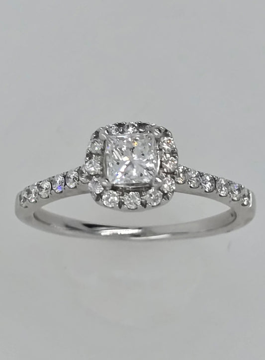 Tesori Princess Halo Diamond Engagement Ring