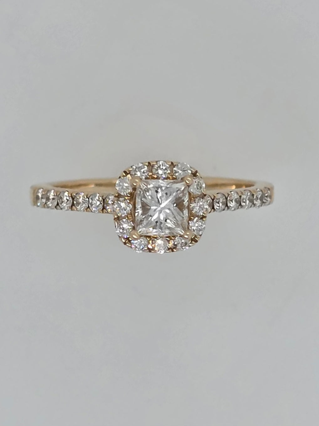 Tesori Princess Halo Diamond Engagement Ring