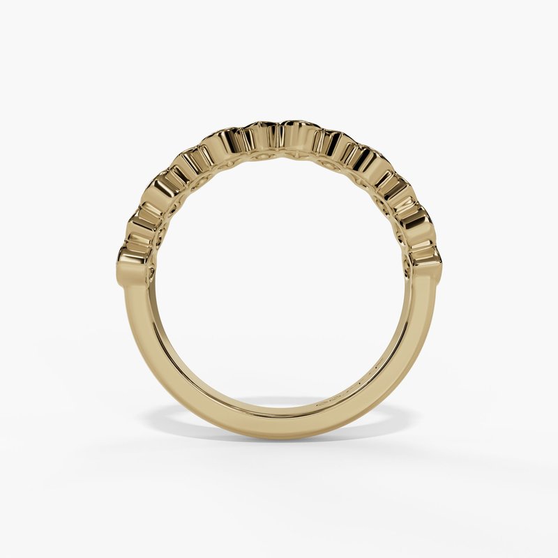 Pear Diamond Bezel Set Band 3/4 CTW