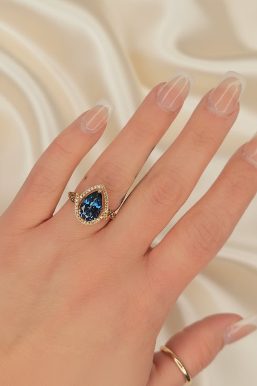 Estate Le Vian London Blue Topaz Ring