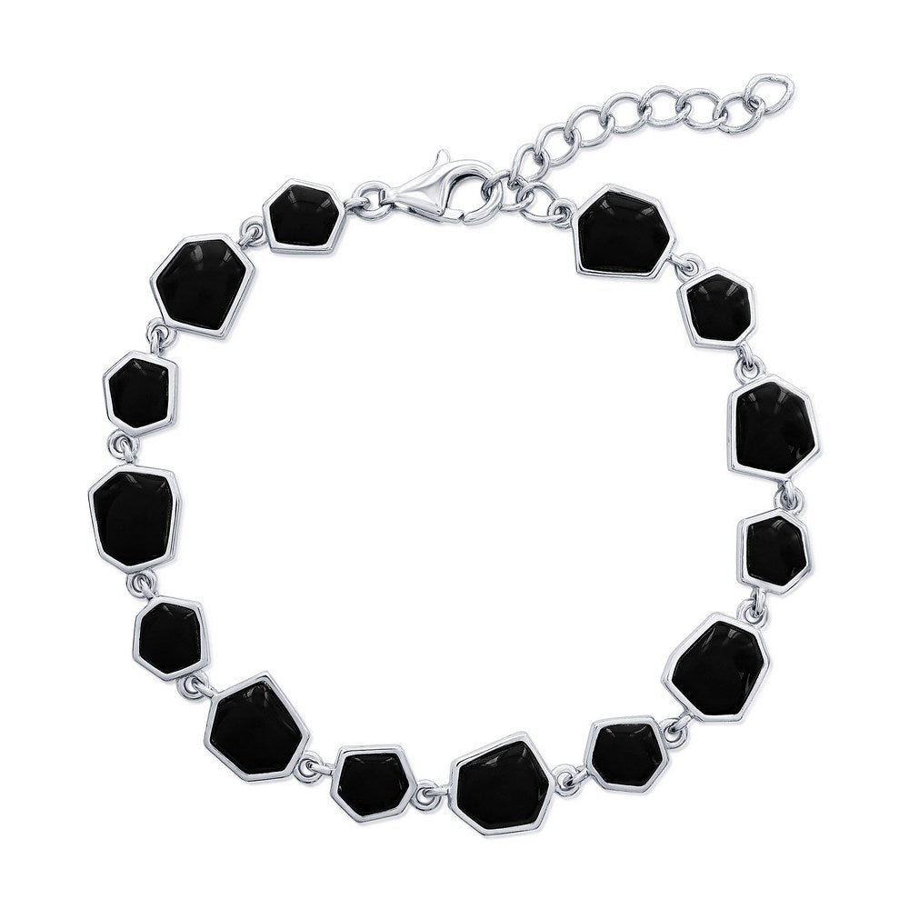 Sterling Silver Onyx Bracelet