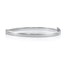 Load image into Gallery viewer, Sterling Silver Plain Hinged Bangle

