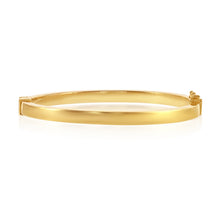 Load image into Gallery viewer, Sterling Silver Plain Hinged Bangle - Gold Plated
