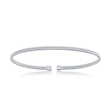 Load image into Gallery viewer, Sterling Silver Wire Bangle, Bonded with Platinum
