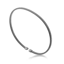 Load image into Gallery viewer, Sterling Silver Wire Bangle, Black Rhodium
