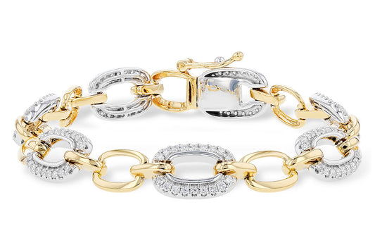 2 Tone Natural Diamond Fashion Bracelet