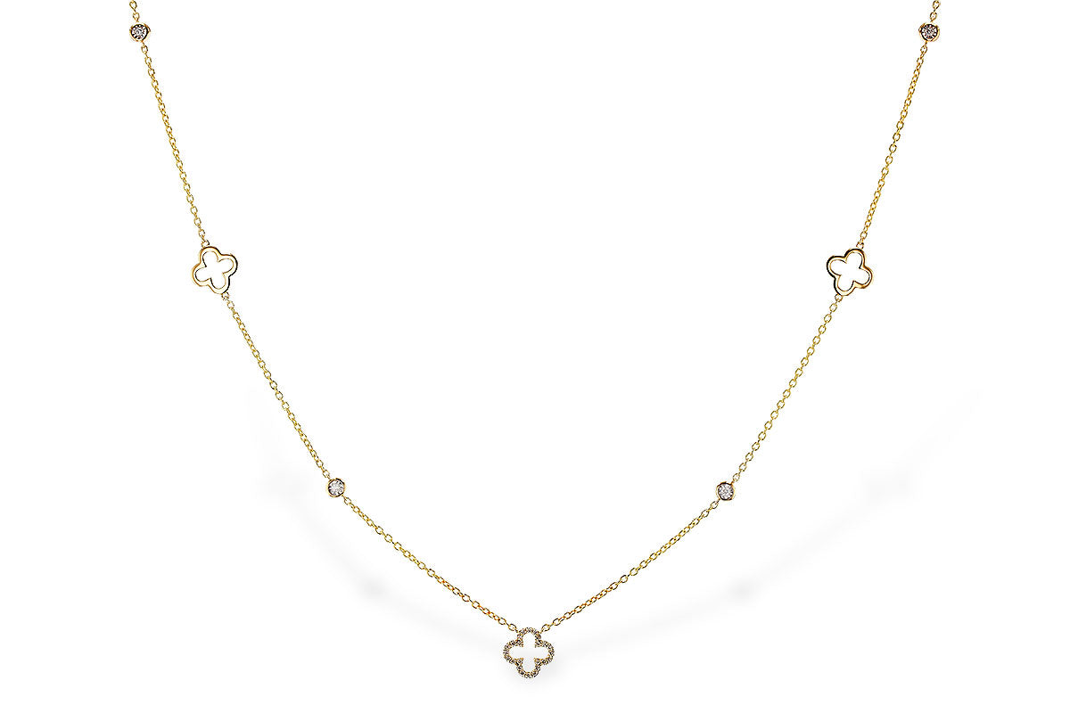 Diamond Clover Station Necklace
