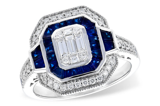 Dreamscape Blue Sapphire and Diamond Ring