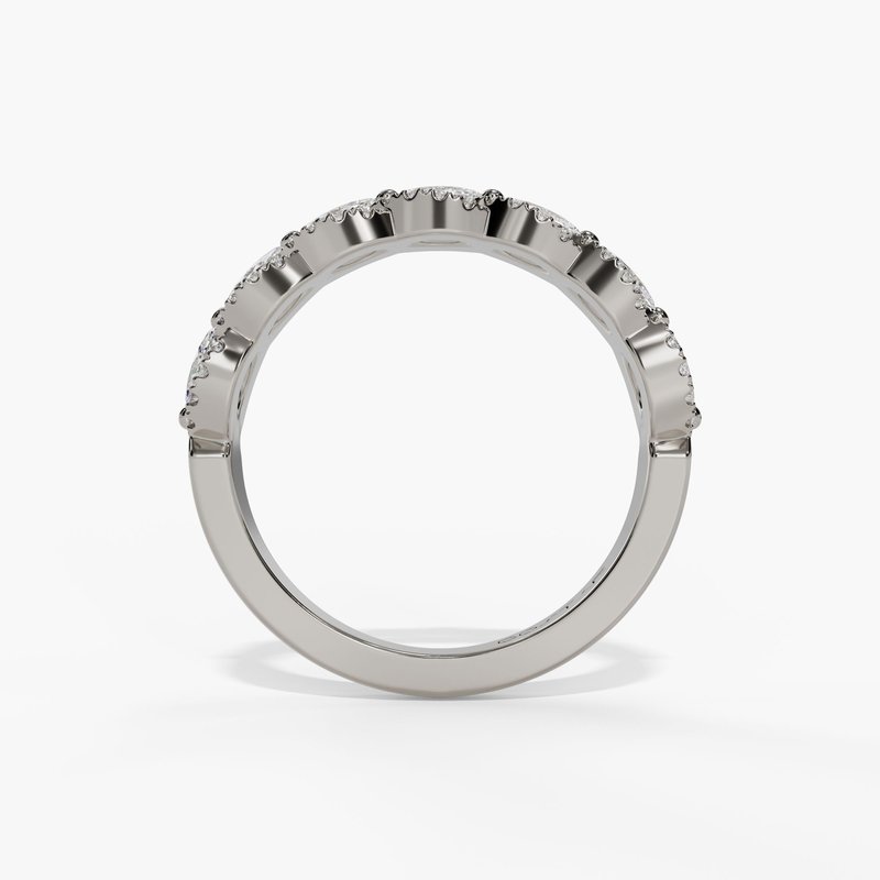 Marquise and Round Diamond Stackable Band