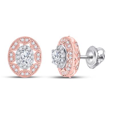 14K Oval-Cut, Diamond Star, Heavenly Halo Stud Earrings (3/4 ctw) – The  Gold Mine – Fine Jewelry And Gifts
